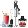 1800W 4-in-1 Immersion Blender: Crushes Ice, Whips & Chops