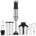 6-in-1-immersion-blender-1000w-hand-blender-with-20-speeds-scratch-resistant-stick-mixer-with-whisk-chopper-beaker-egg-beaters-dough-hooks-heavy-duty-hand-mixer-black