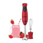 bella-2-speed-hand-immersion-blender-with-whisk-attachment-250-watt-red-immersion-blender-with-dishwasher-safe-whisk-blending-attachments-for-food-prep-14460-