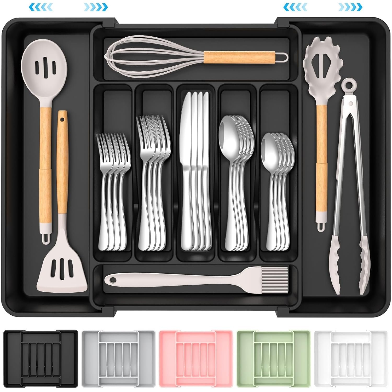 extra-large-expandable-silverware-organizer-bpa-free-food-safe-cutlery-flatware-organizer-kitchen-utensil-drawer-organizer-adjustable-silverware-holder-for-spoons-forks-knives-black