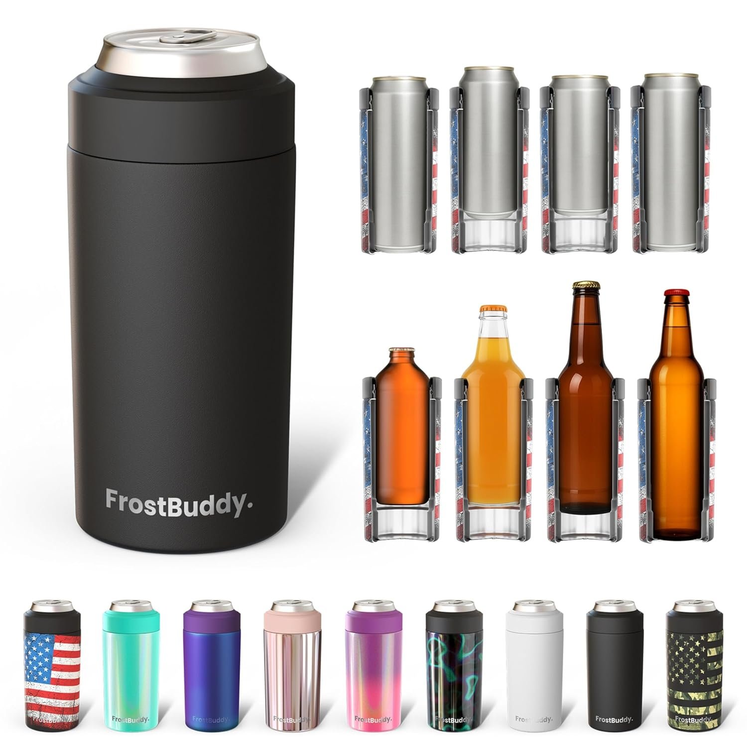 Frost Buddy Can Cooler: Stylish, Sturdy, and Super Chill frost-buddy-universal-can-cooler-fits-all-for-regular-12-16-oz-or-slim-size-bottles-insulated-double-walled-stainless-steel-matteblack-