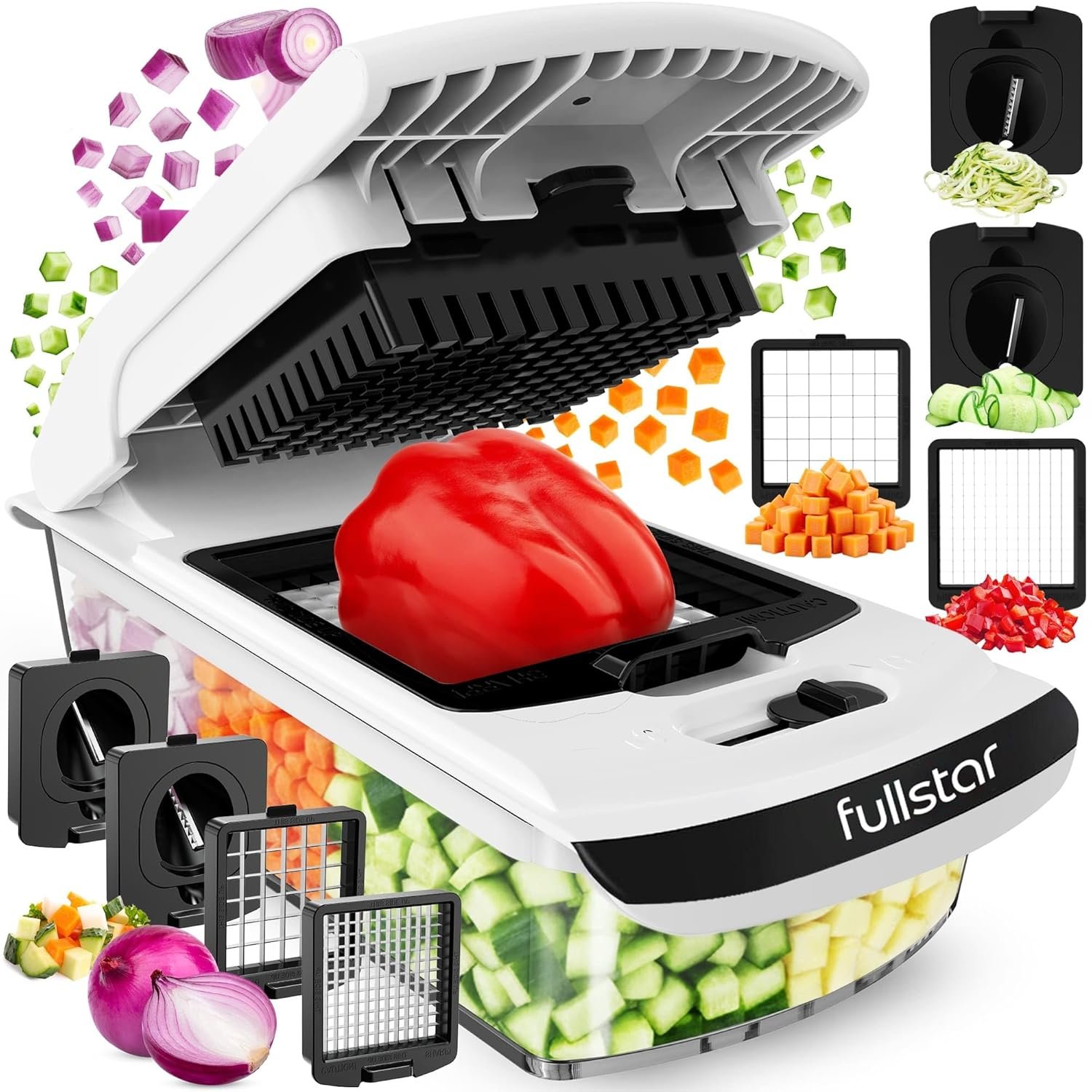 Fullstar Pro Chopper: A $26 4‑in‑1 Kitchen Game-Changer fullstar-the-original-pro-chopper-vegetable-chopper-and-spiralizer-food-chopper-with-container-fruit-slicer-kitchen-gadgets-gifts-home-essentials-4-in-1-white-