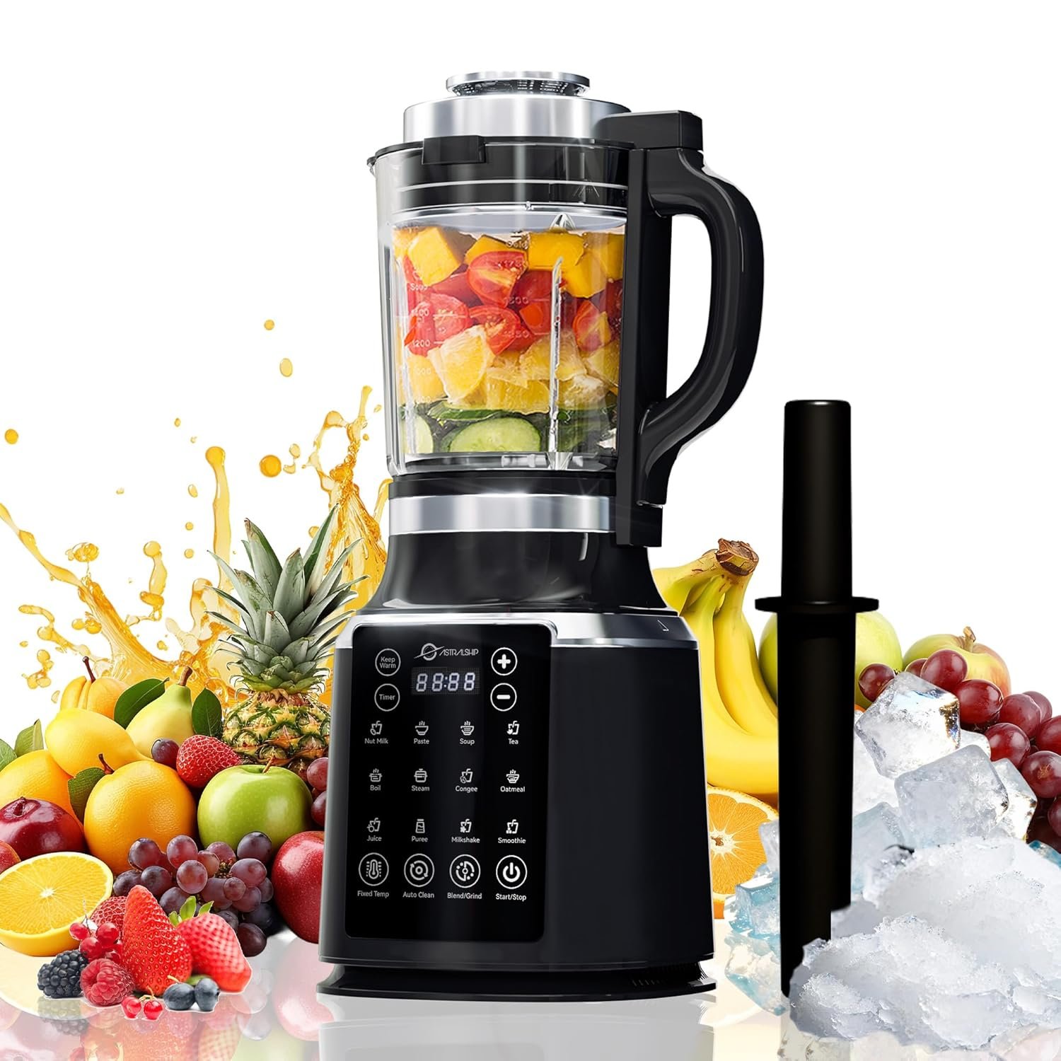 1500W Glass Blender — Smoothies, Soups & Nut Milk Made Easy glass-blenders-for-kitchen-with-tamper-blender-for-smoothies-professional-blenders-1500w-motor-9-adjustable-speeds-14-preset-programs-high-speed-heating-blender-for-nut-milk-soups-sauces-more