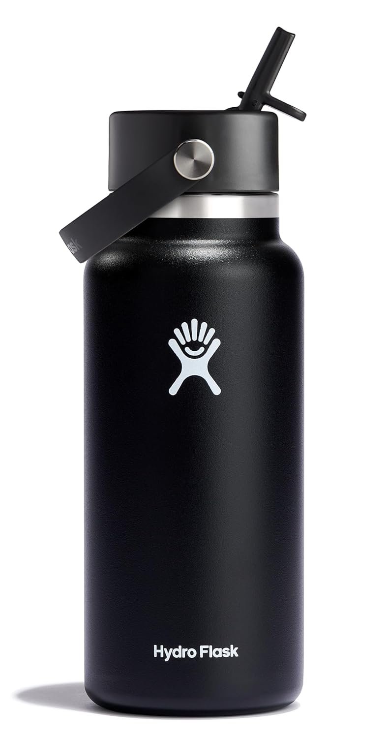 Hydro Flask 32oz — 4.7/5 Leakproof Wonder for $39.99 hydro-flask-water-bottle-insulated-stainless-steel-wide-straw-lid-non-spill-leakproof-in-32-oz-black