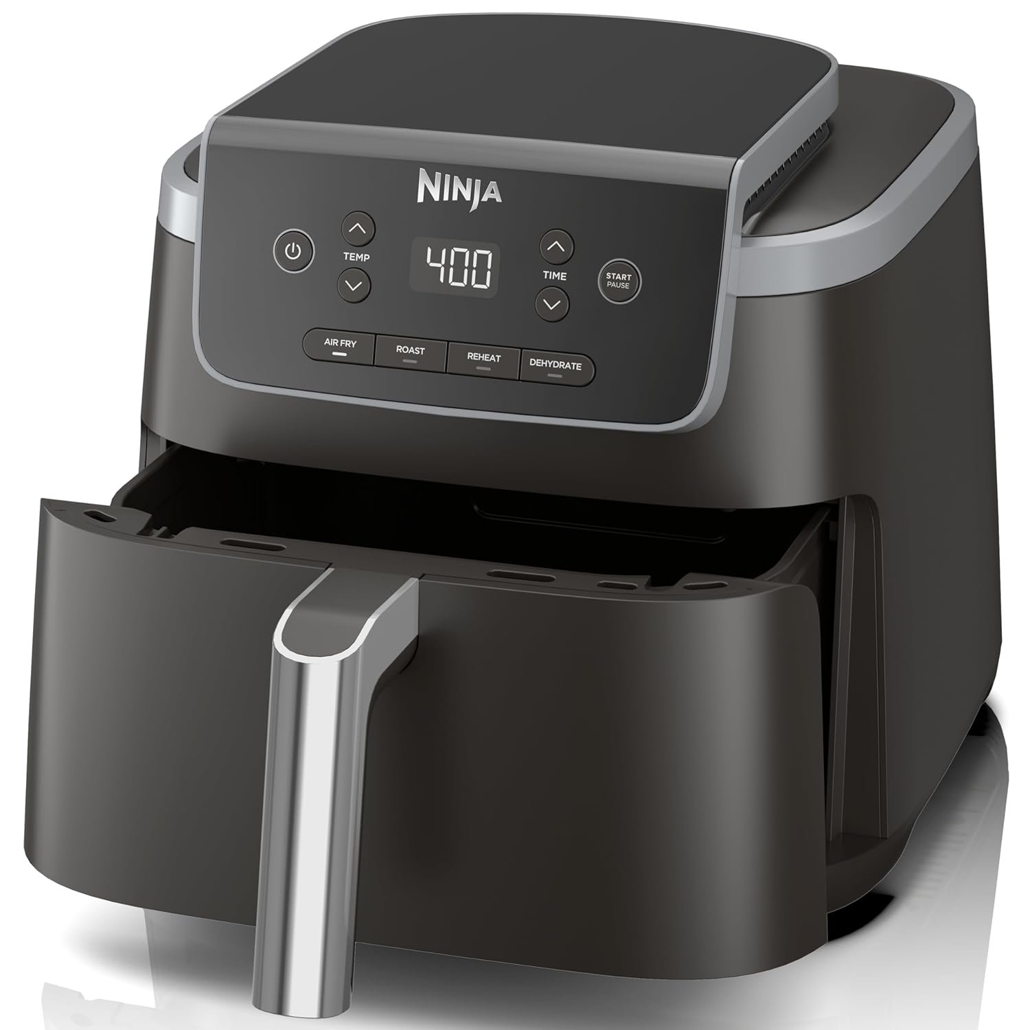 ninja-air-fryer-4-in-1-pro-air-fry-roast-reheat-dehydrate-5qt-capacity-fits-up-to-4lbs-of-french-fries-400f-max-temp-nonstick-basket-crisper-plate-120v-grey-af141