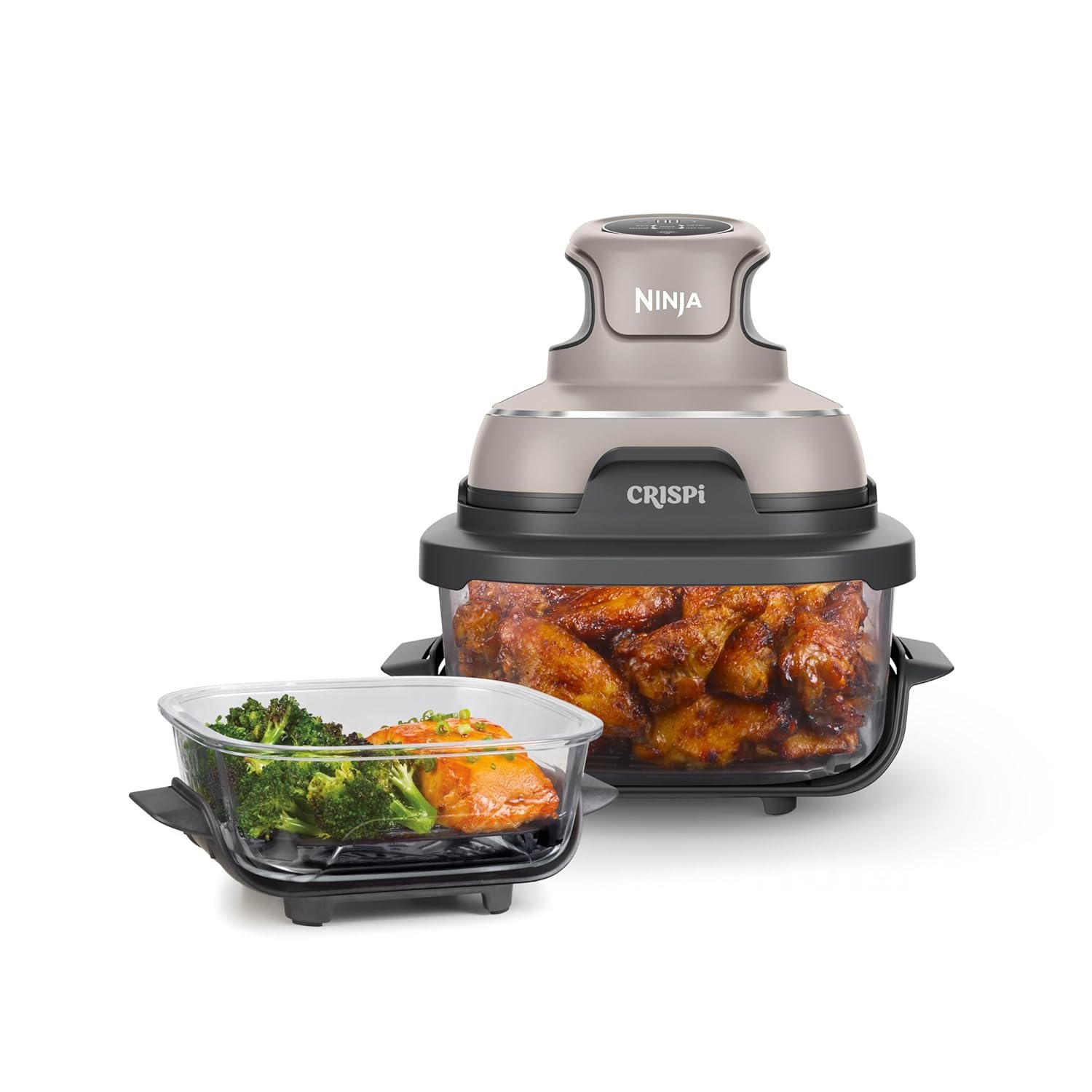 ninja-crispi-air-fryer-microwave-freezer-dishwasher-safe-non-toxic-glass-portable-cooking-system-4-qt-6-cup-glass-containers-with-storage-lids-easy-meals-air-fry-bake-stone-fn101st
