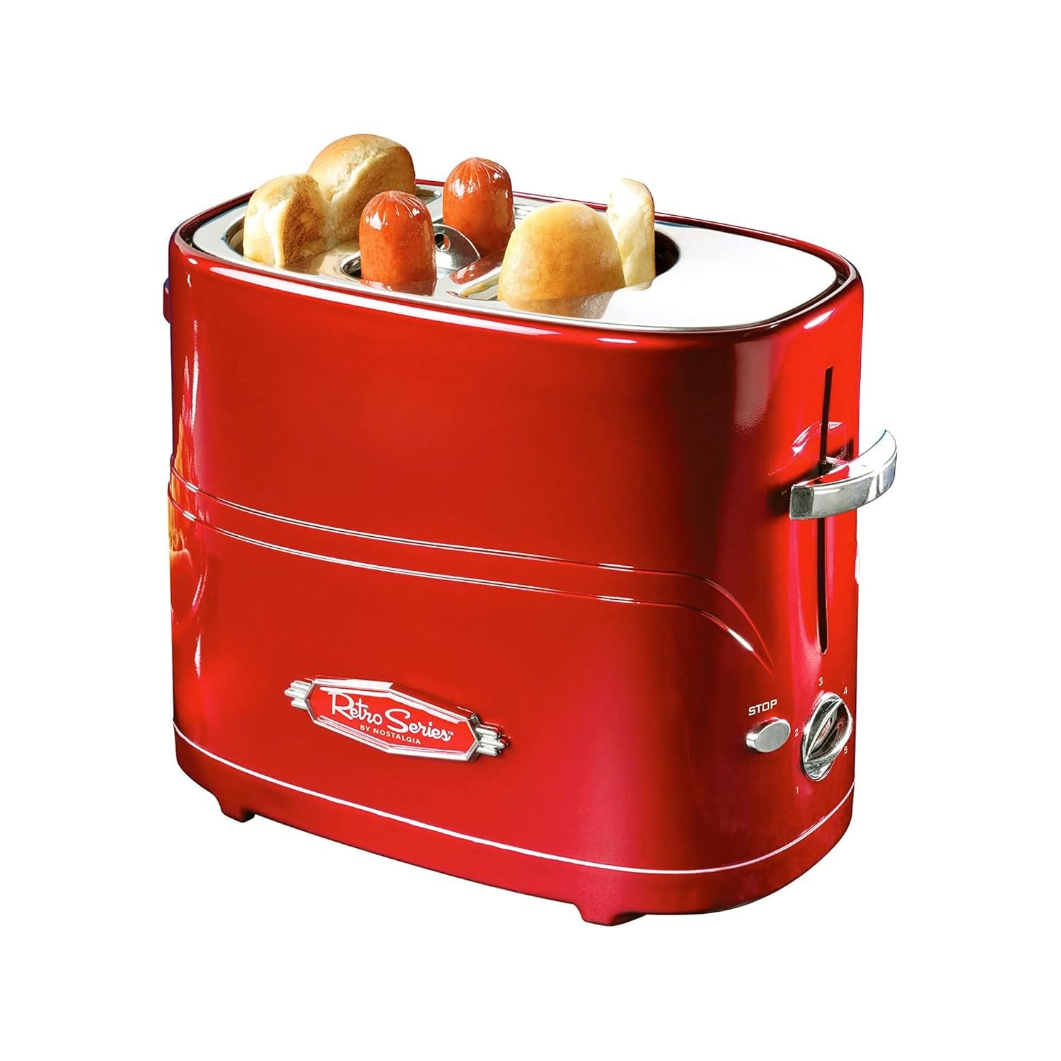 nostalgia-2-slot-hot-dog-and-bun-toaster-with-mini-tongs-retro-toaster-cooker-that-works-chicken-turkey-veggie-links-sausages-brats-metallic-red