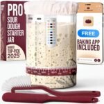 superbaking-sourdough-starter-jar-beginner-sourdough-starter-kit-34oz-wide-mouth-sour-dough-glass-jar-with-guides-recipes-sourdough-bread-baking-supplies-sourdough-container-crock