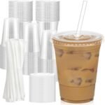 Dealusy 16 oz clear cups with lids